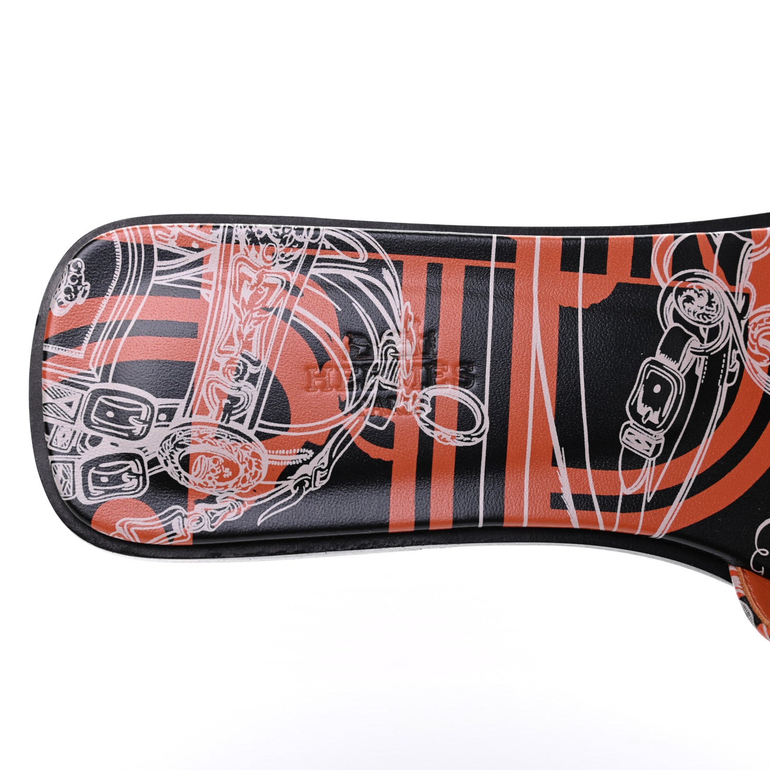 Hermes Calfskin Printed Brides de Gala en Desordre Oran Sandals 38.5 Multicolor Rose Aube 7 of 8