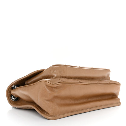 Saint Laurent Crinkled Calfskin Matelasse Monogram Medium Niki Chain Satchel Natural Tan 3 of 9