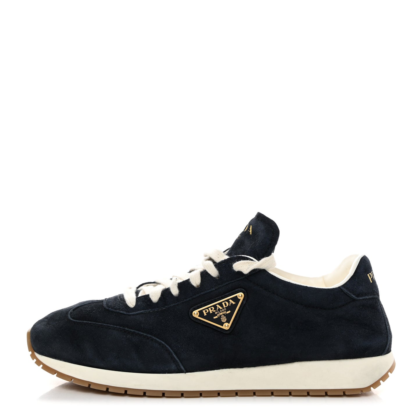 Suede Logo Womens Low Top Sneakers 39 Navy