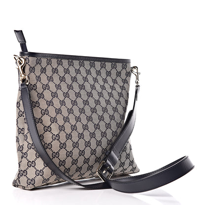 Gucci GG Supreme Monogram Web Flat Messenger Bag Navy 3 of 10