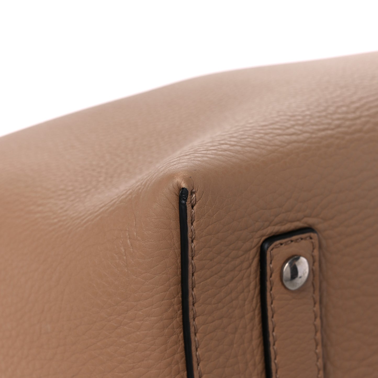 Soft Grain Calfskin Medium Belt Bag Light Camel Chalk White