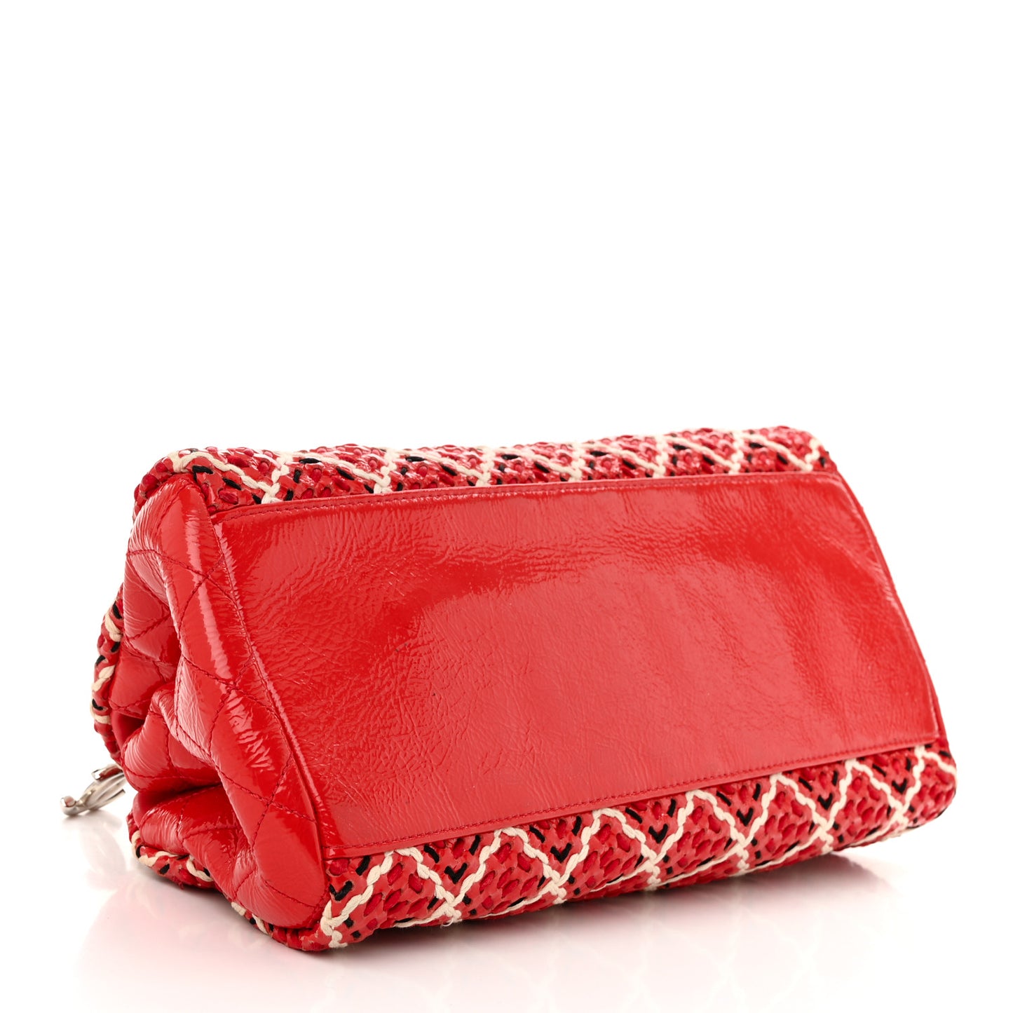 Patent Hand Embroidered Just Mademoiselle Red