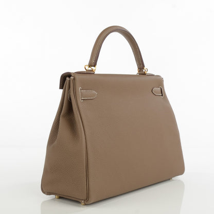 Hermes Togo Kelly Retourne 32 Etoupe 3 of 28