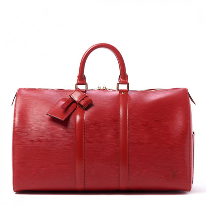 Louis Vuitton Epi Keepall 45 Castillan Red 1 of 9