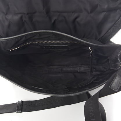 Burberry Calfskin Nylon Check Briefcase Black 4 of 8
