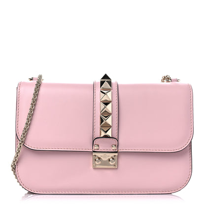 Valentino Garavani Vitello Medium Glam Lock Rockstud Flap Water Rose 1 of 10