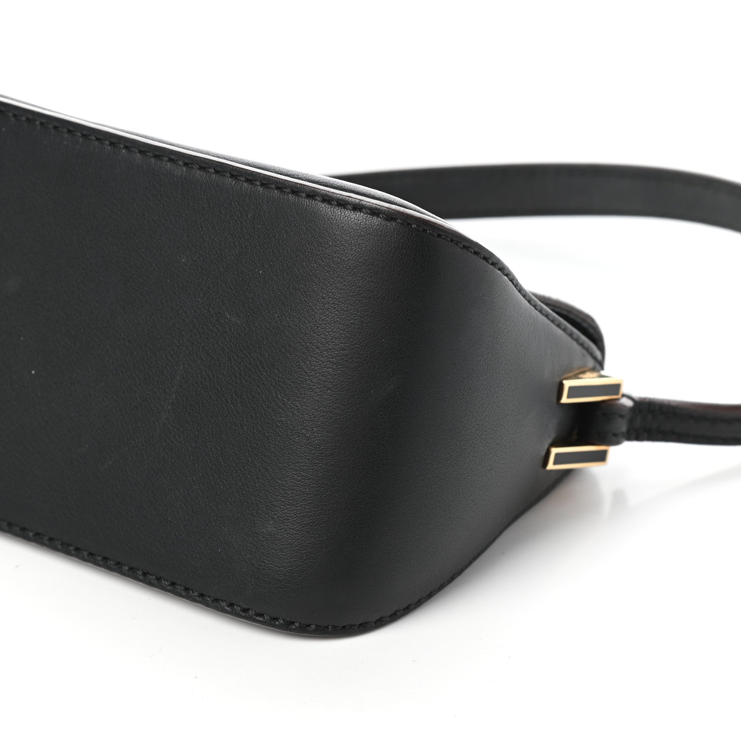 Fendi Vitello Flamingo Enamel Mini Mama Baguette Black 9 of 9