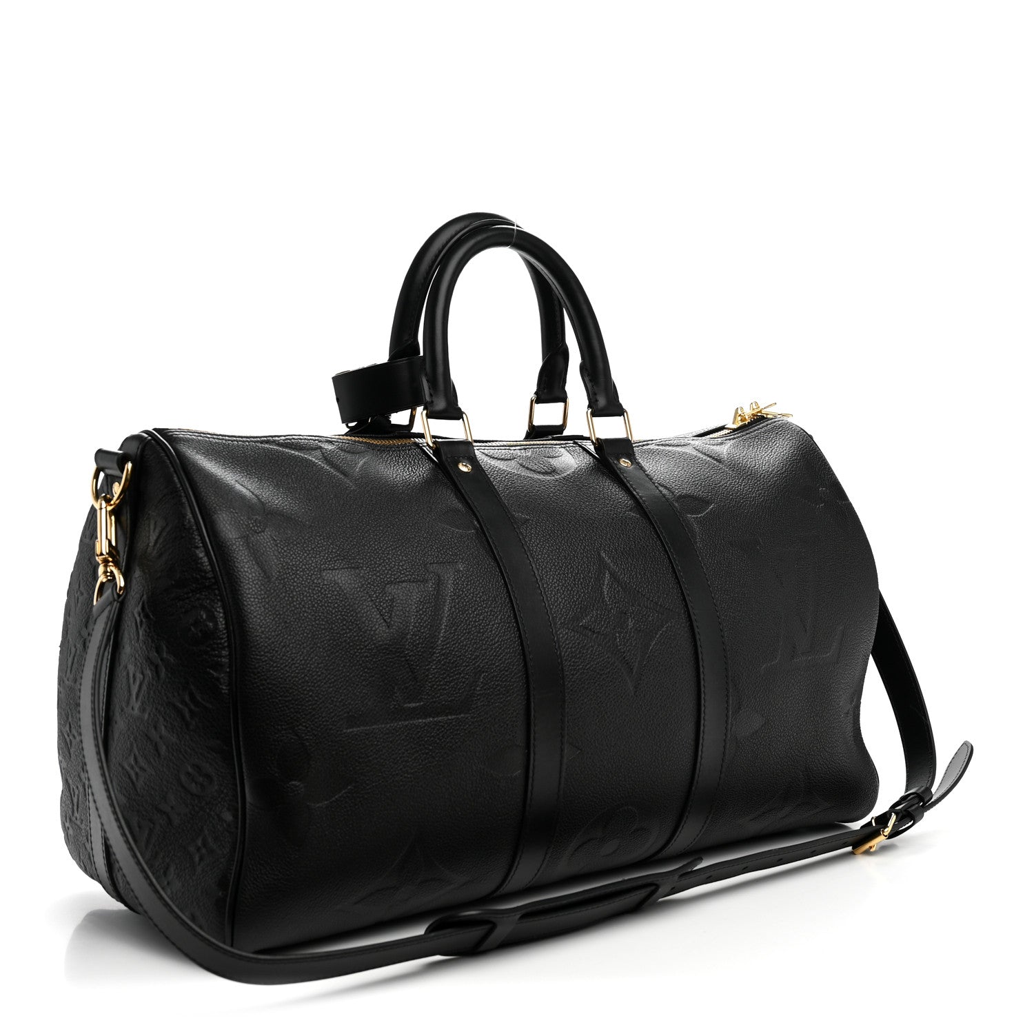 Louis Vuitton Empreinte Monogram Giant Keepall Bandouliere 45 Black 2 of 9