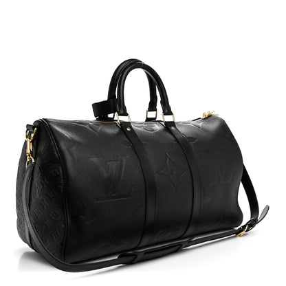 Louis Vuitton Empreinte Monogram Giant Keepall Bandouliere 45 Black 2 of 9