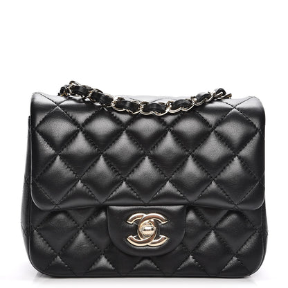 Chanel Lambskin Quilted Mini Square Flap Black 1 of 8