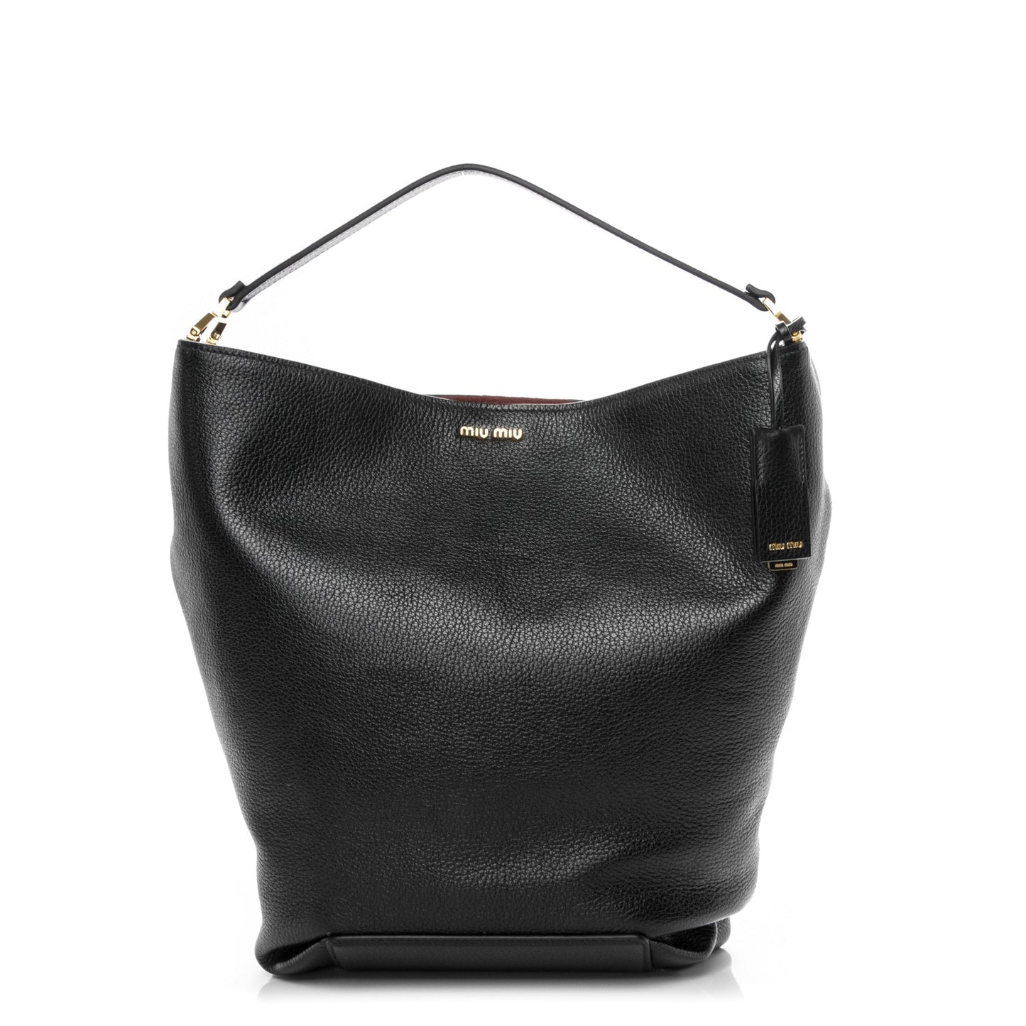 Goatskin Madras Bucket Bag Nero Black Porpora