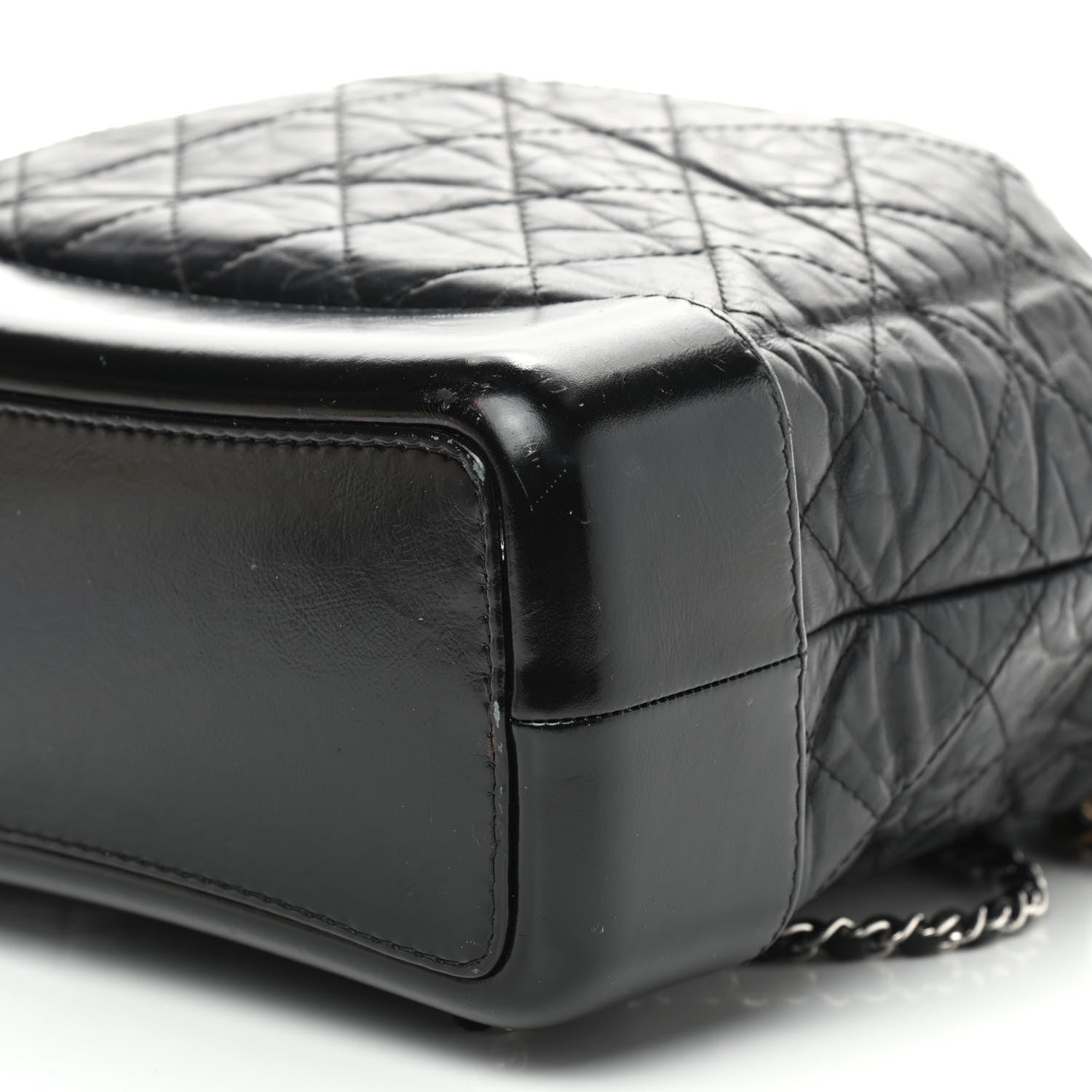Chanel Aged Calfskin Quilted Gabrielle Backpack Black 10 of 10