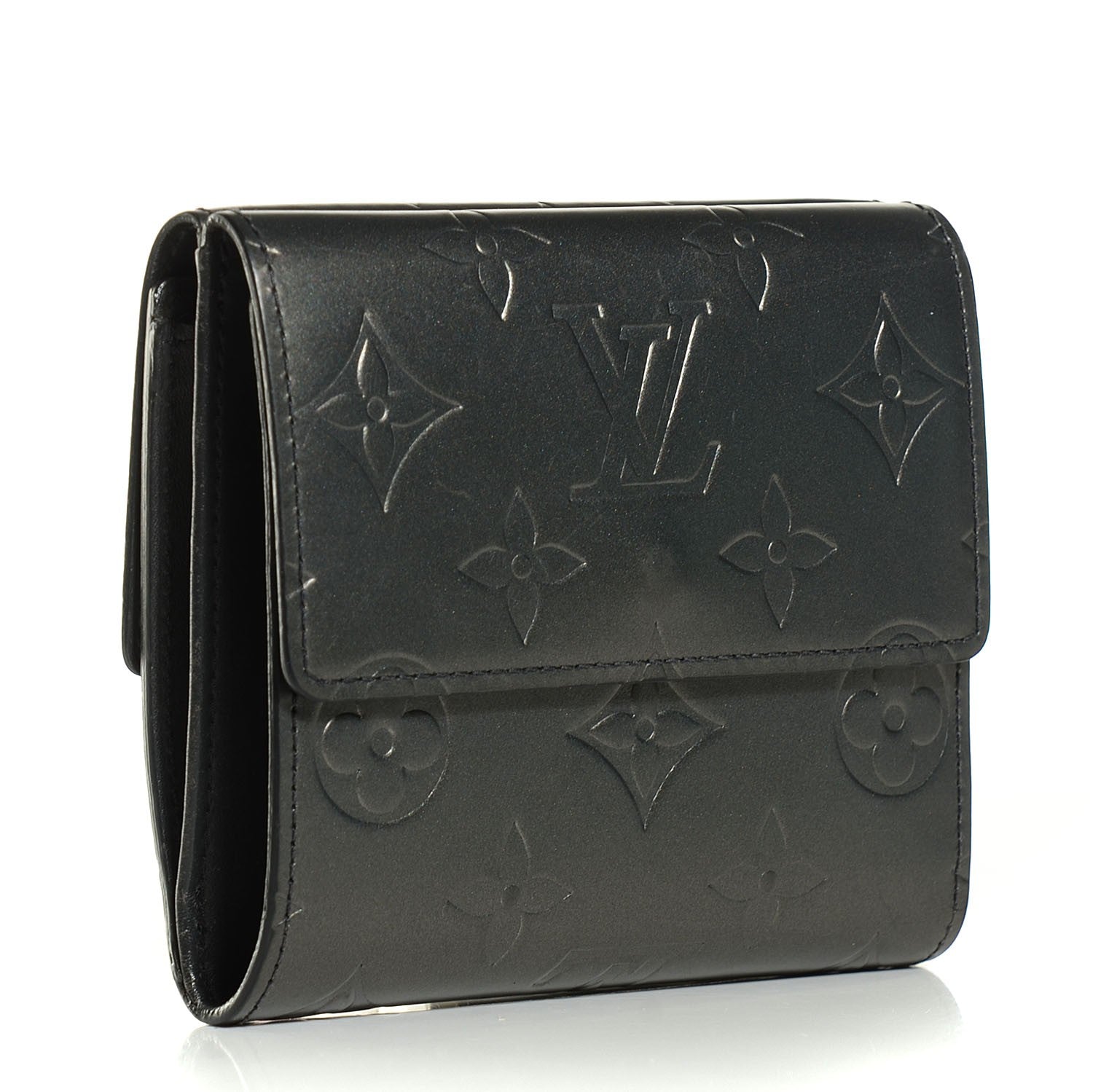 Louis Vuitton Mat Monogram Elise Wallet Black 3 of 8