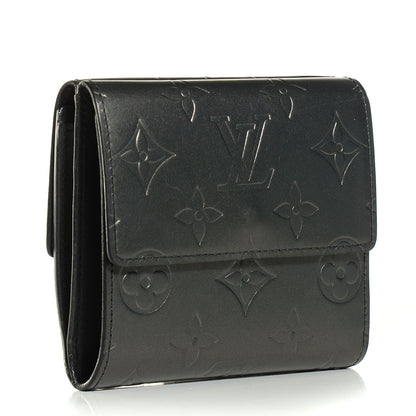 Louis Vuitton Mat Monogram Elise Wallet Black 3 of 8