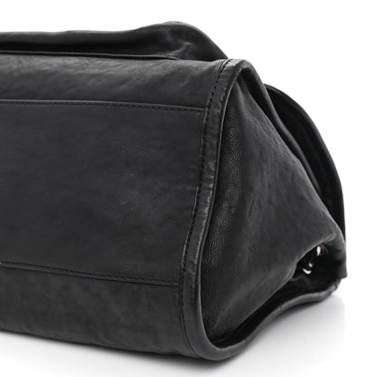 Chanel Washed Lambskin Accordion Flap Black 10 of 10