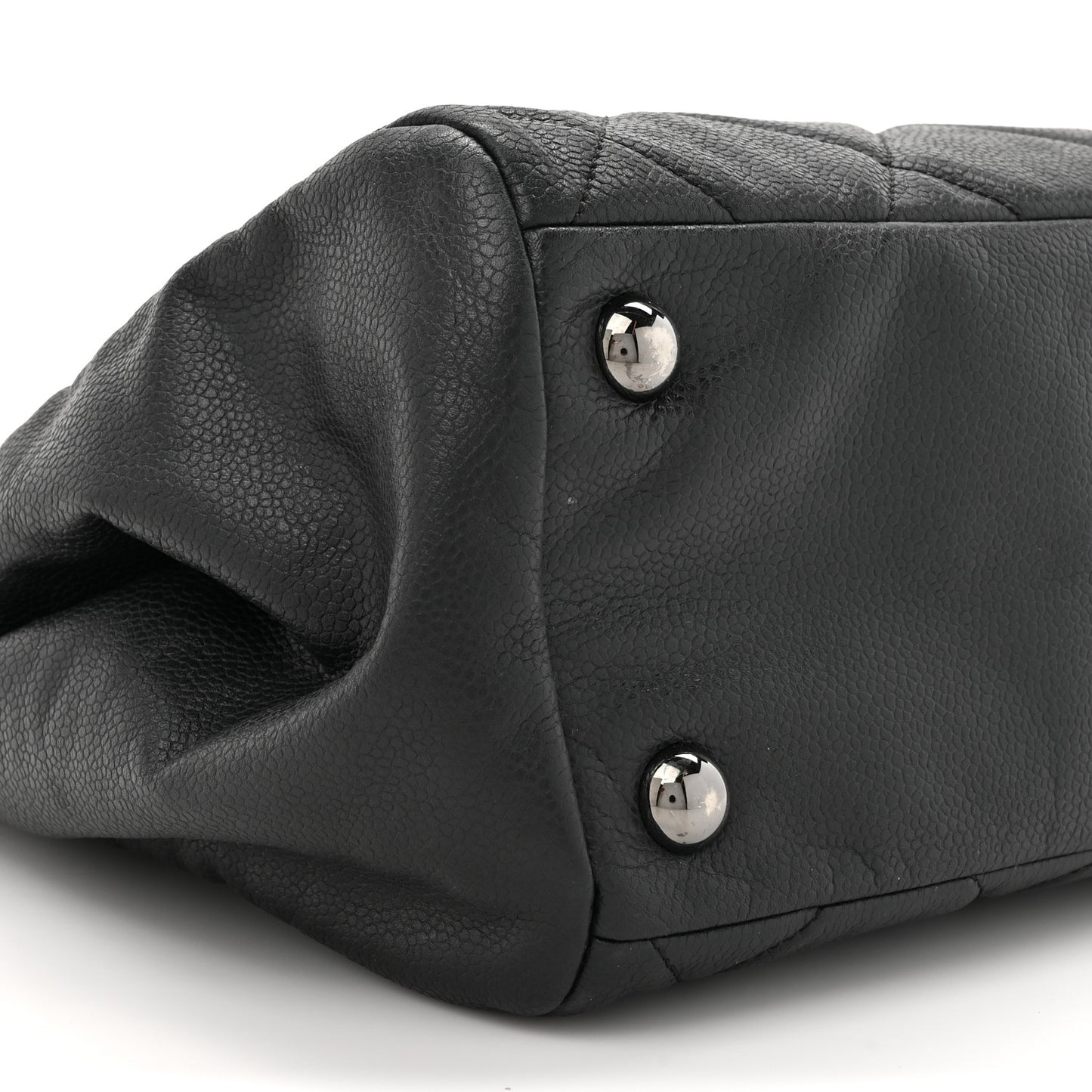 Soft Caviar Quilted Large Cells Tote Black
