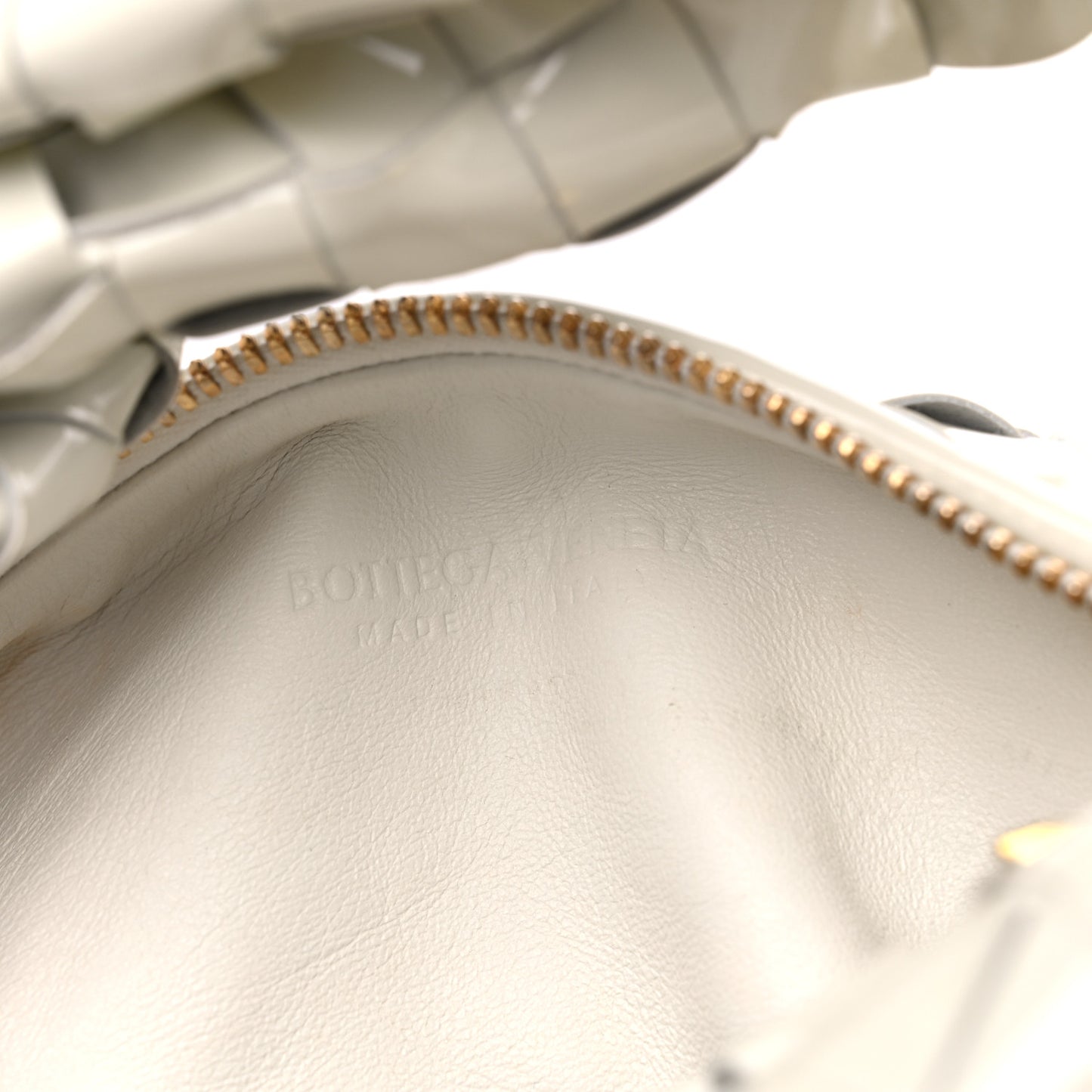 Patent Nappa Intrecciato Mini Jodie White