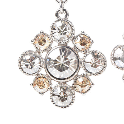 Chanel Crystal CC Dangle Earrings Silver 5 of 6