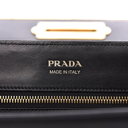 Prada City Calfskin Saffiano Cahier Top Handle Bag Black 6 of 12