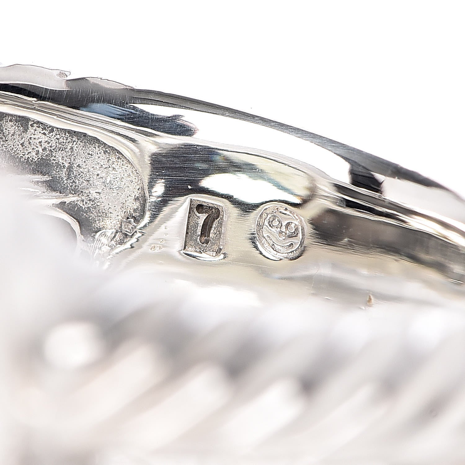 David Yurman Sterling Silver Diamond Lemon Quartz 11mm Albion Ring 53 6.5 6 of 6