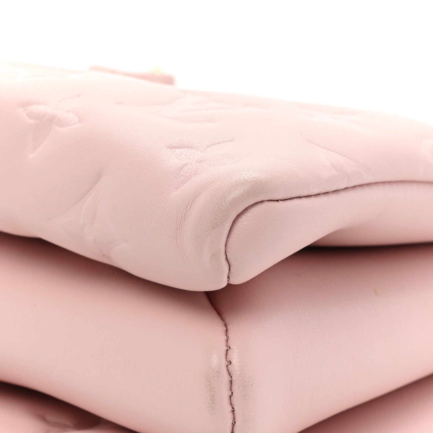 Louis Vuitton Lambskin Embossed Monogram Coussin PM Rose 14 of 15