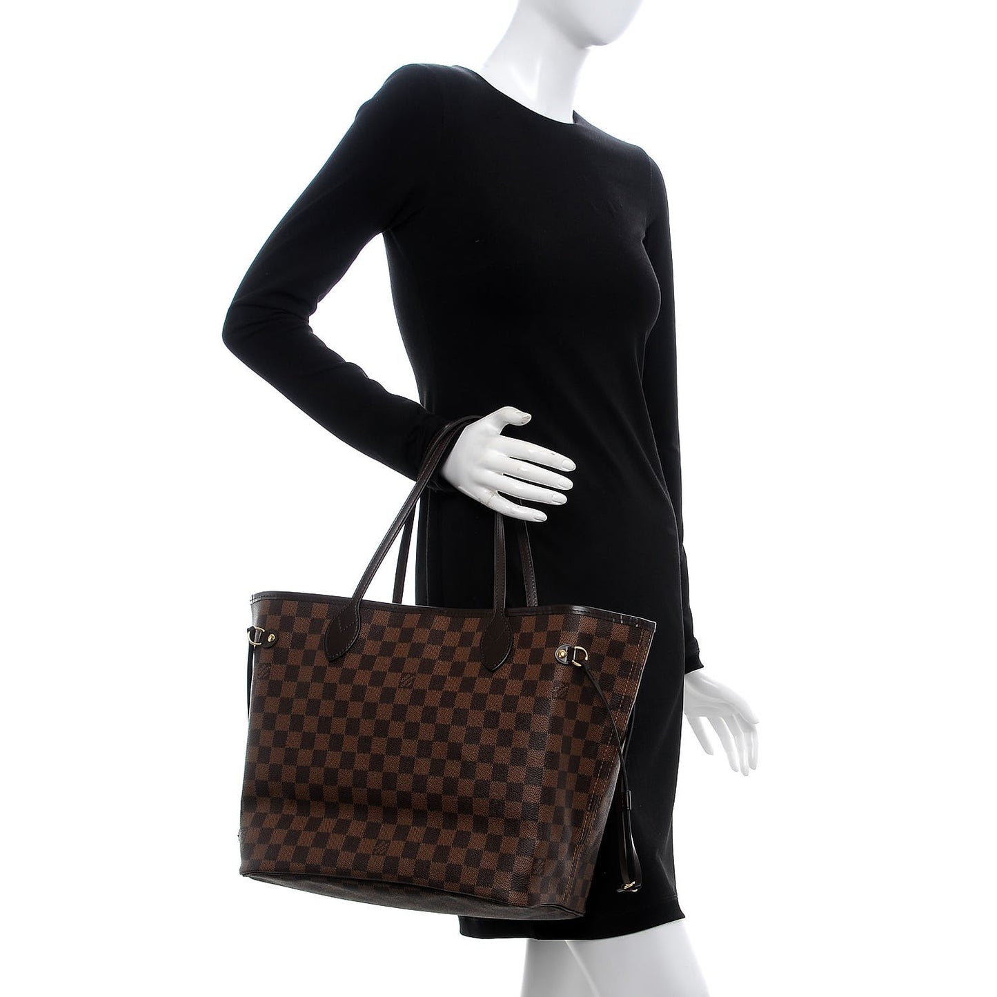 Damier Ebene Neo Neverfull MM Rose Ballerine
