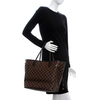 Louis Vuitton Damier Ebene Neo Neverfull MM Rose Ballerine 2 of 10