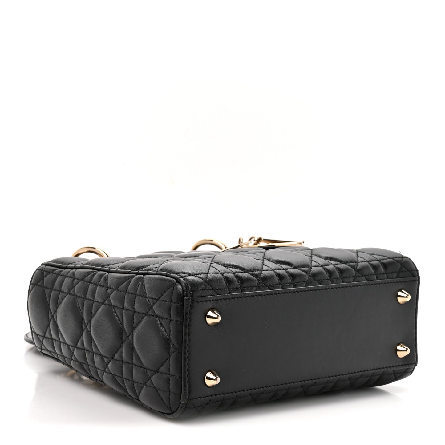 Lambskin Cannage Small Lucky Badges My Lady Dior Black