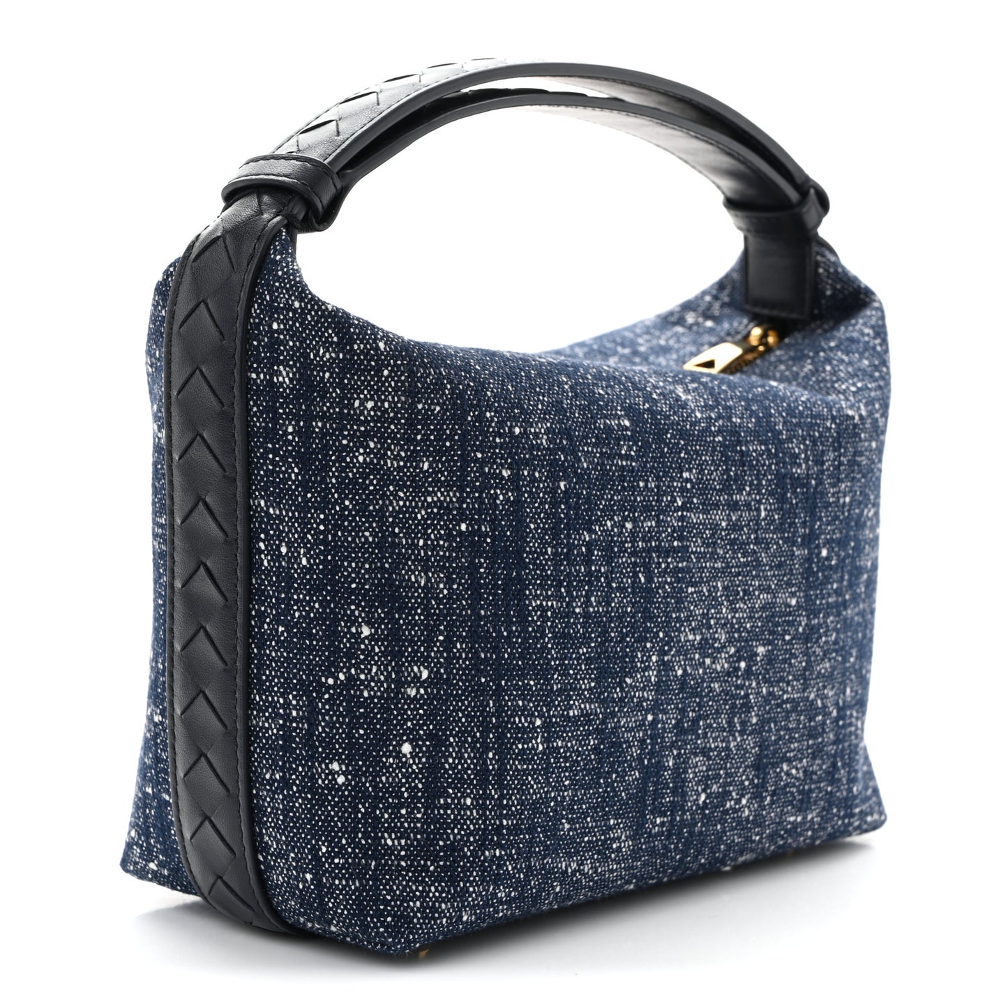 Denim Boucle Wallace Shoulder Bag Navy White Space