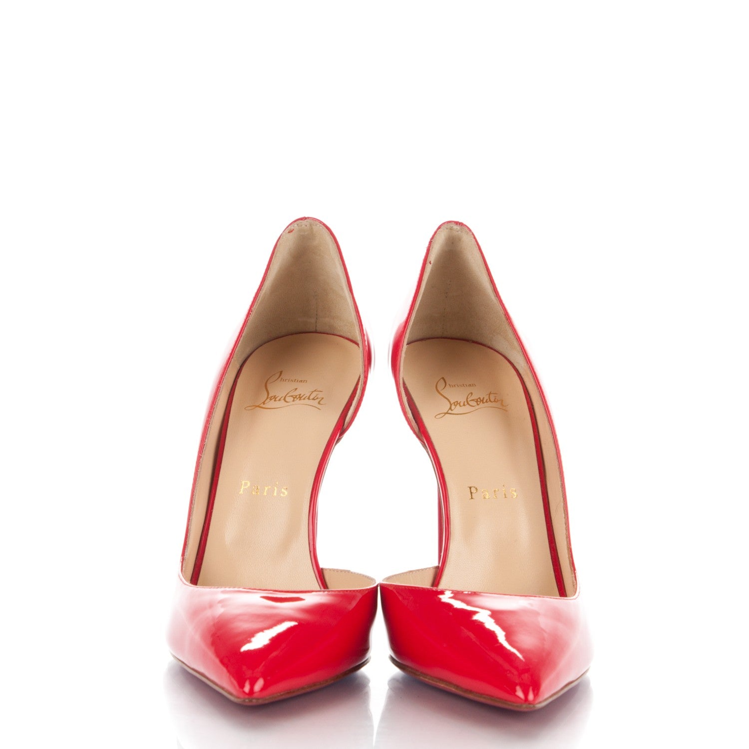 Christian Louboutin Patent Iriza 100 Pumps 38.5 Pavot 2 of 8
