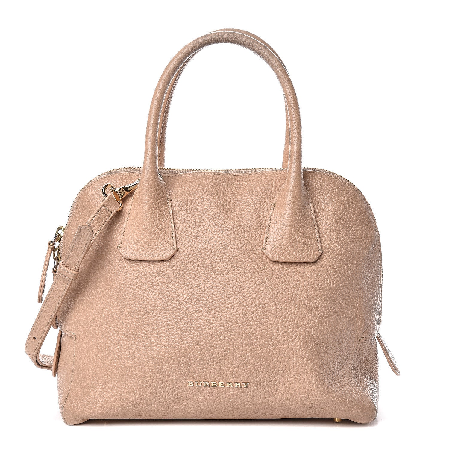 Burberry London Grainy Calfskin Small Greenwood Bowling Bag Light Nude 1 of 24