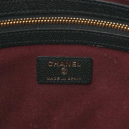 Chanel Caviar Quilted Medium Cosmetic Case Black 6 of 9