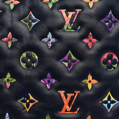 Louis Vuitton Lambskin Embossed Monogram LV Garden Coussin MM Navy Blue 15 of 15