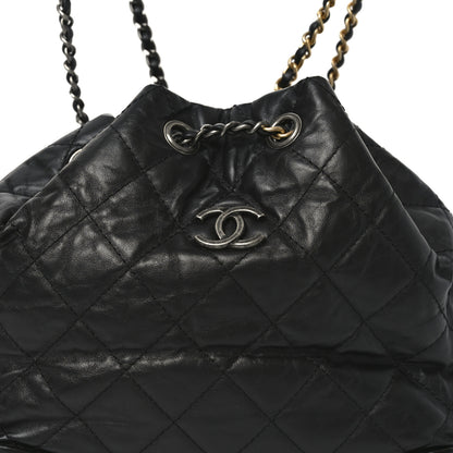 Chanel Aged Calfskin Quilted Small Gabrielle Backpack Black 8 of 10