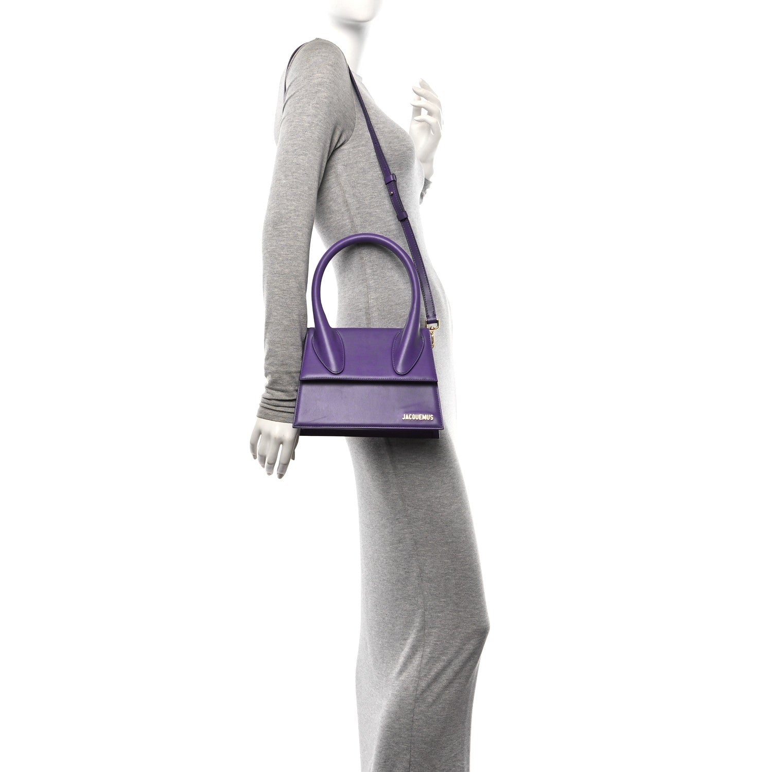 Jacquemus Smooth Calfskin Le Grand Chiquito Purple 2 of 9
