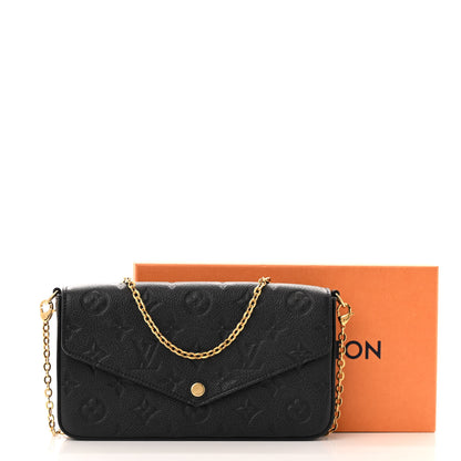 Louis Vuitton Empreinte Pochette Felicie Chain Wallet Black 13 of 13