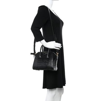 Givenchy Calfskin Crocodile Embossed Mini Antigona Black 2 of 10
