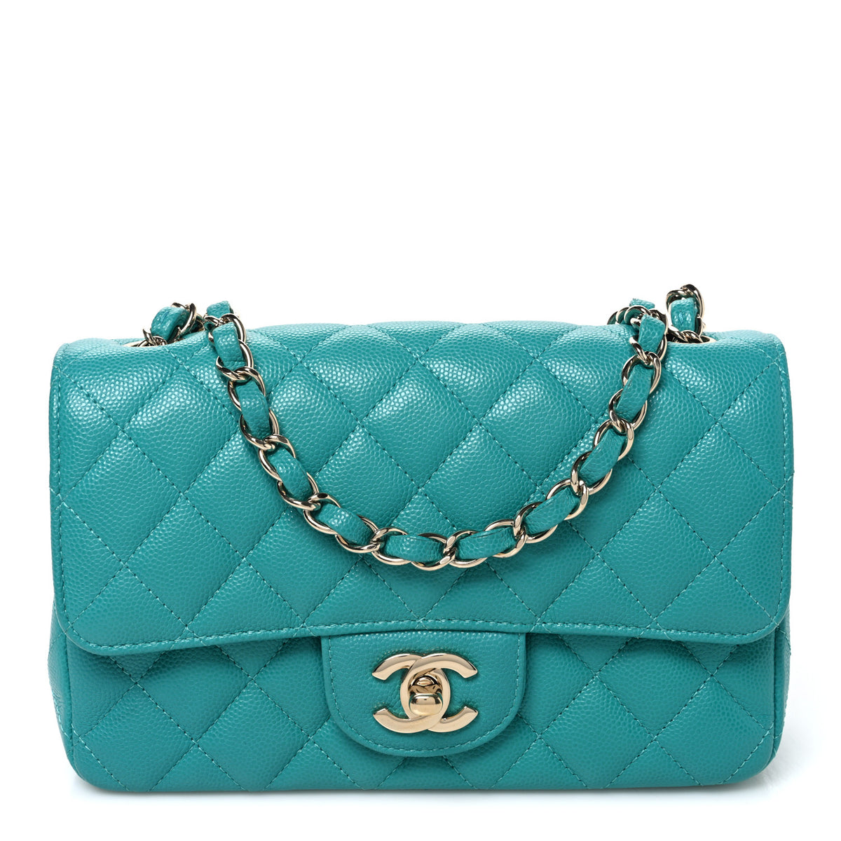 Chanel Caviar Quilted Mini Rectangular Flap Blue 1 of 11