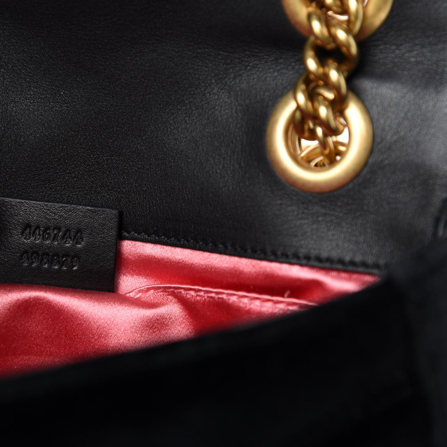 Velvet Matelasse Mini GG Marmont Shoulder Bag Black