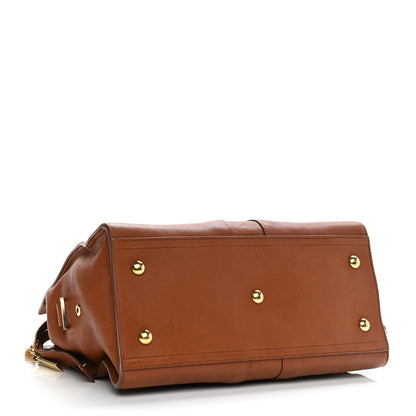 Saint Laurent Sheepskin Small Cabas ChYc Brown 4 of 12