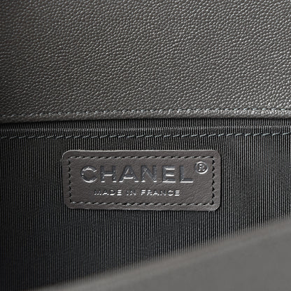 Chanel Caviar Quilted Medium Boy Flap Grey 5 of 10