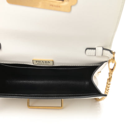 Prada City Calf Saffiano Cahier Bag Talco Black 5 of 9