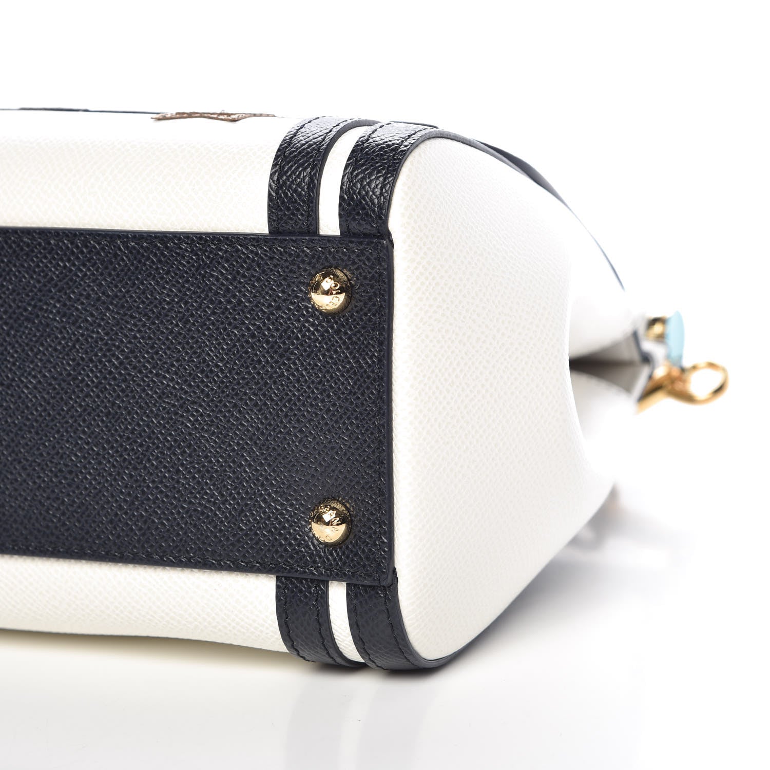Dolce & Gabbana Dauphine Anchor Medium Miss Sicily Satchel White Blue 6 of 9