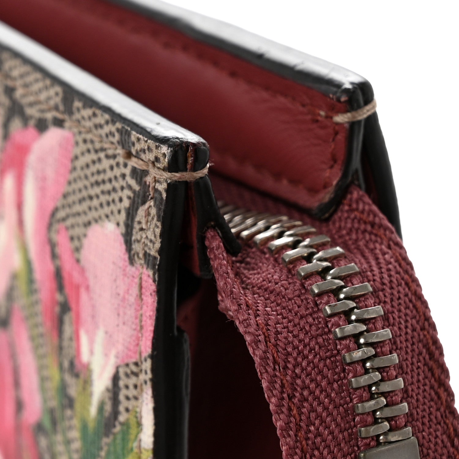 Gucci GG Supreme Monogram Blooms Large Cosmetic Case Beige Multicolor Dry Rose 10 of 10