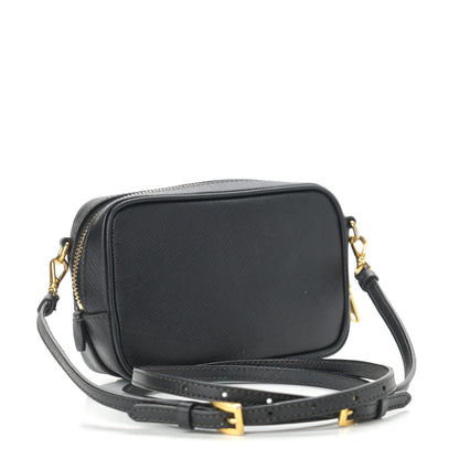 Prada Saffiano Mini Camera Crossbody Bag Black 3 of 10