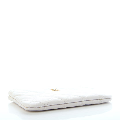 Chanel Caviar Quilted Small Cosmetic Case White 4 of 8