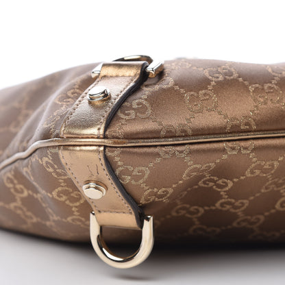 Gucci Satin Monogram Abbey Messenger Bag Metallic Bronze 9 of 10