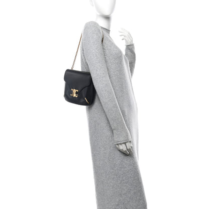 Celine Shiny Calfskin Chain Besace Triomphe Black 2 of 11