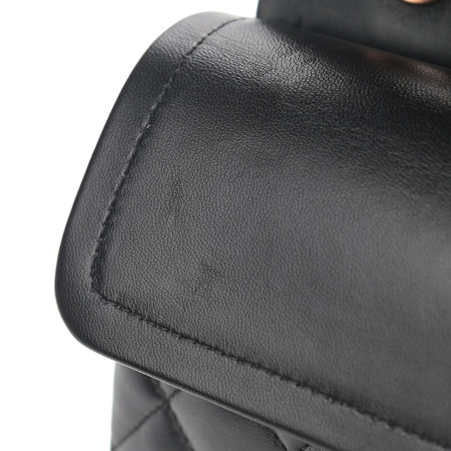 Lambskin Quilted Small Double Flap Black
