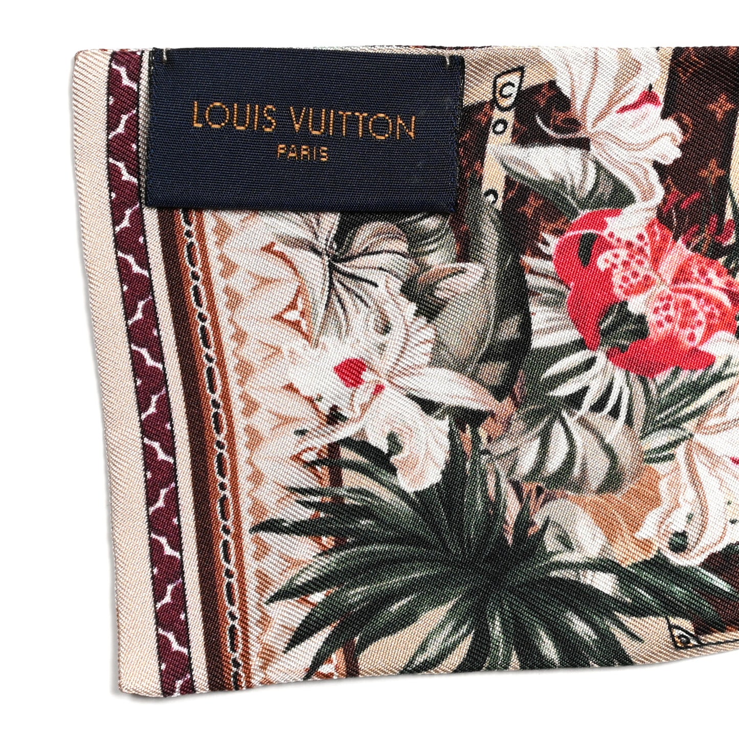 Silk Voyage Extraordinaire Bandeau Scarf Beige